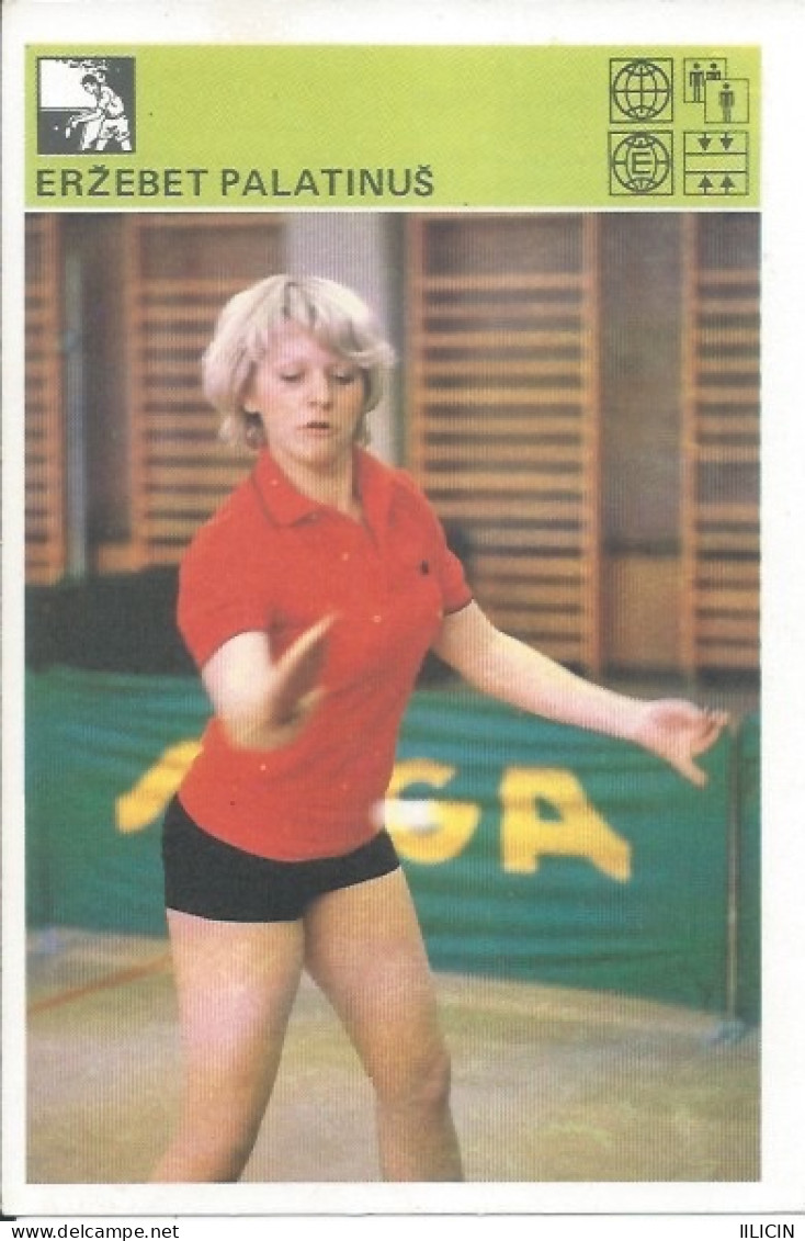 Trading Card KK000284 - Svijet Sporta Table Tennis Ping Pong Yugoslavia Serbia Erzsebet Palatinus 10x15cm - Table Tennis