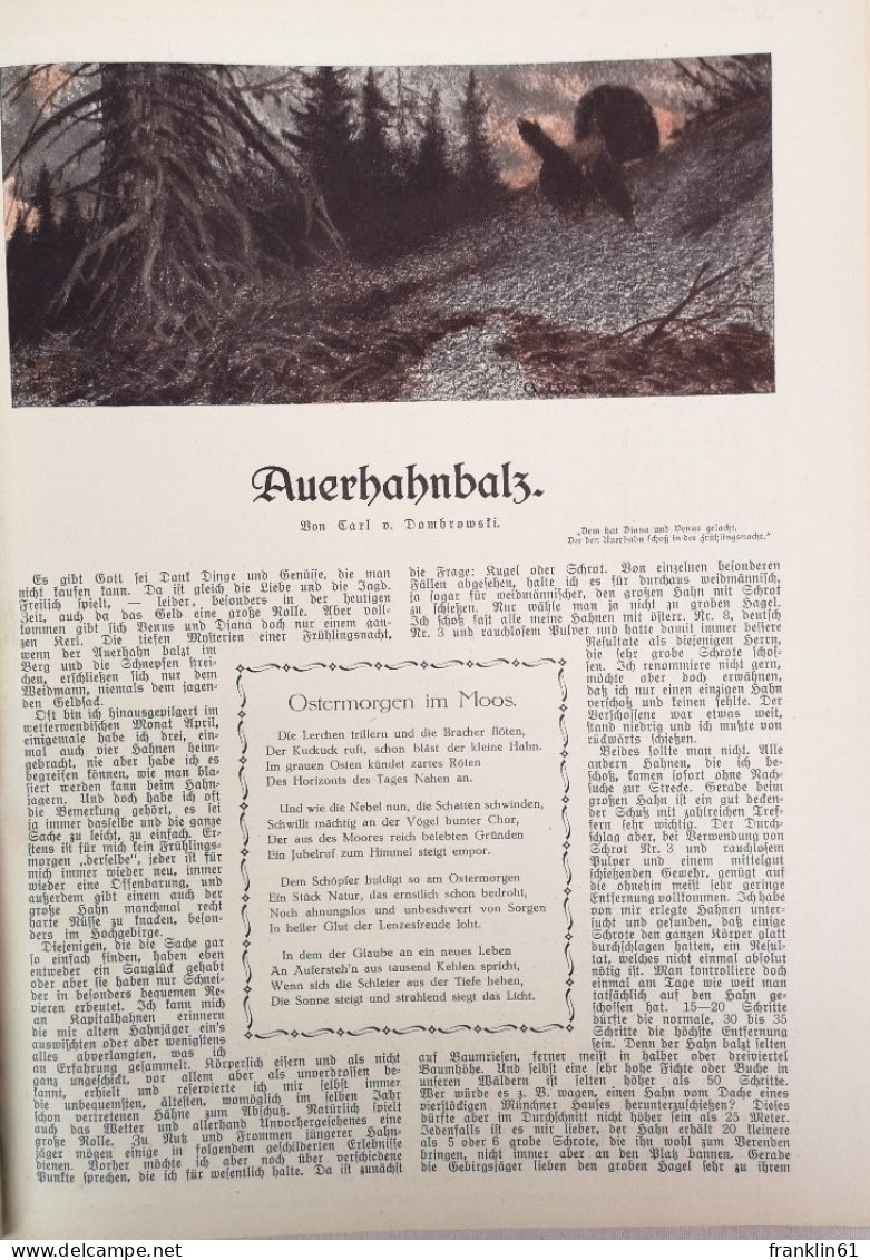 Der Deutsche Jäger. Illustrierte Wochenschrift für Jagd, Schießwesen, Forstwirtschaft, jagdliche Hundezucht un