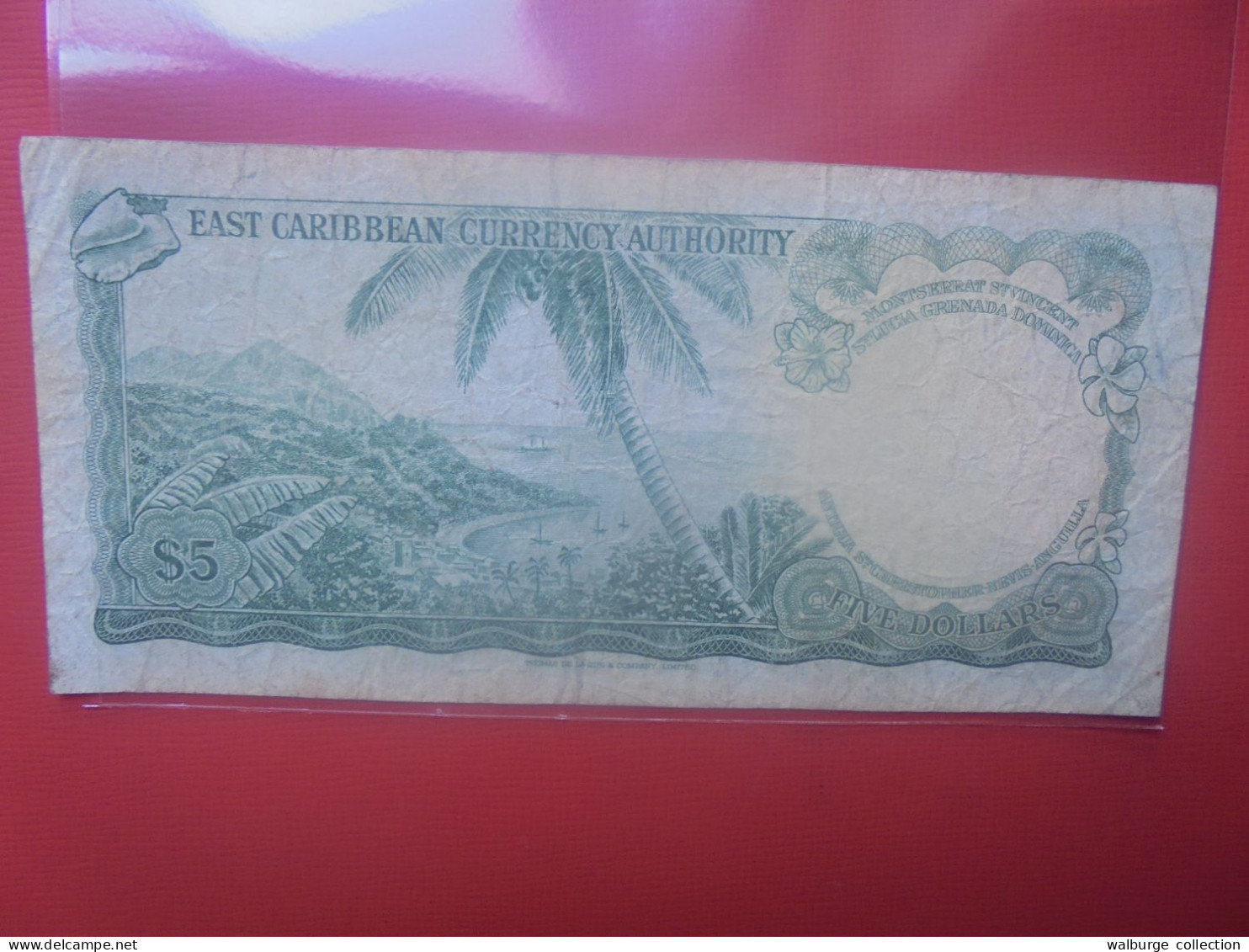 EAST-CARAIBES 5$ ND (1965) Signature N°10 + Lettre "L" Circuler (B.29) - East Carribeans