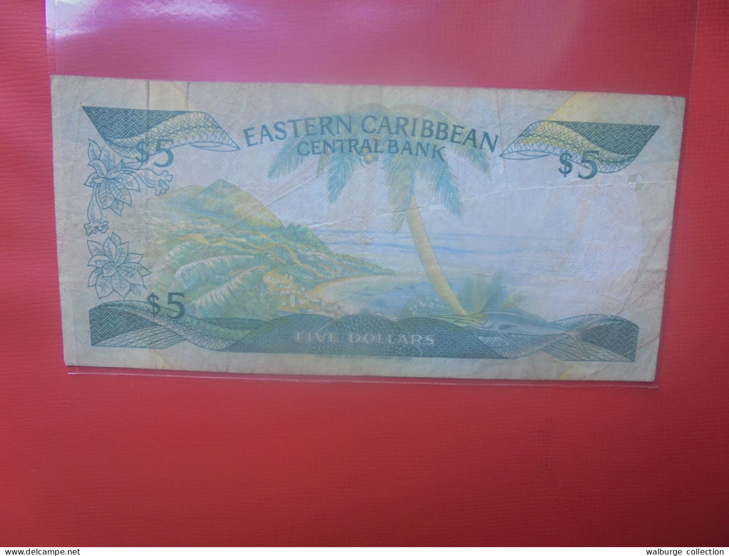 EAST-CARAIBES 5$ ND (1988-93) Circuler (B.29) - Caribes Orientales