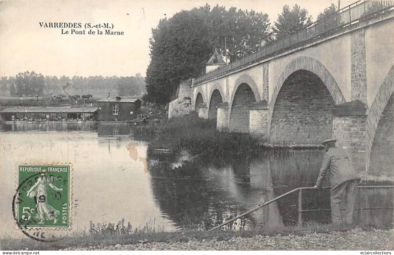 Varreddes             77        Le Pont Sur La Marne.  Bateau Lavoir     (voir Scan) - Otros & Sin Clasificación