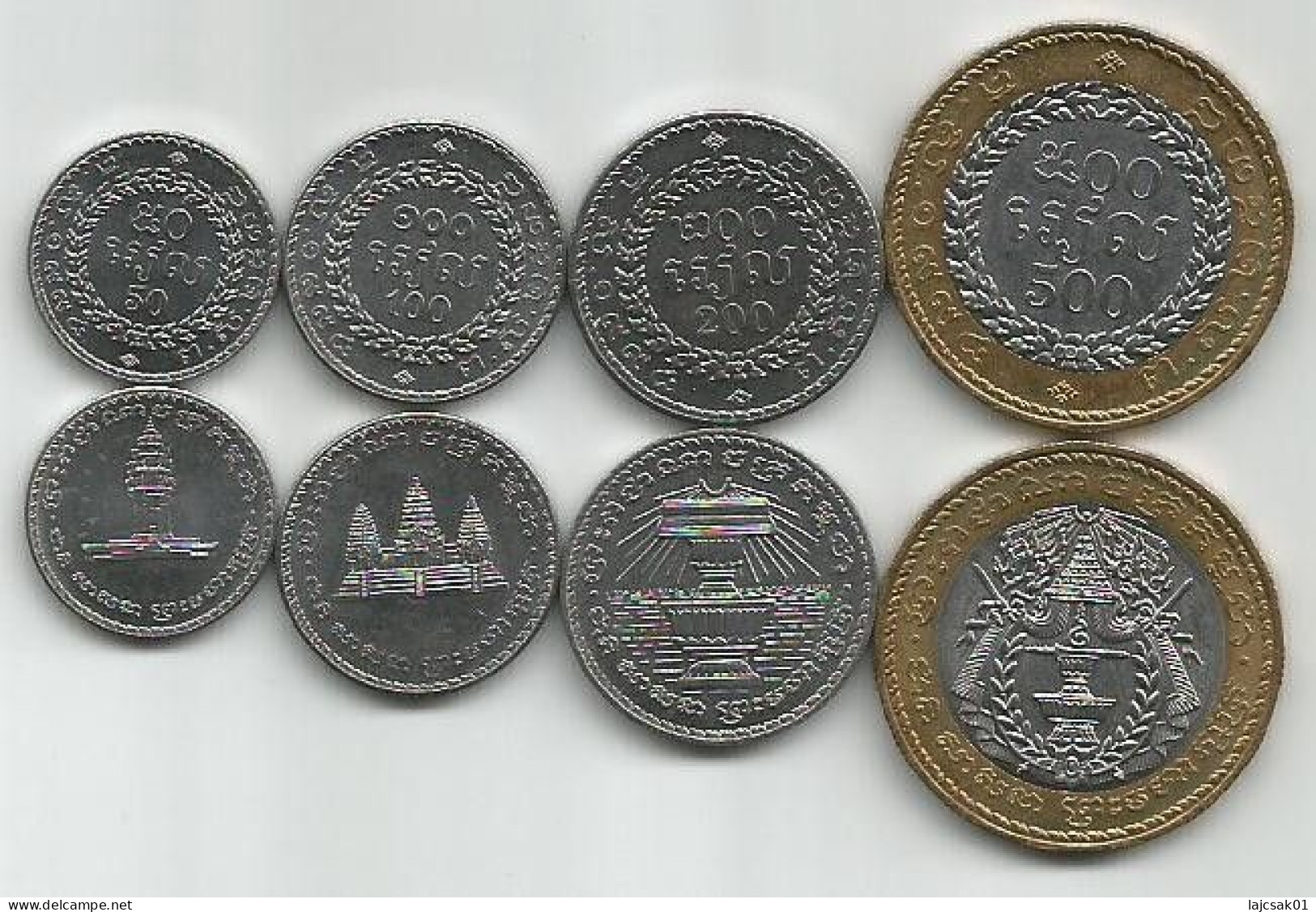 Cambodia 50 - 100 - 200 - 500 Riels 1994. High Grade Set - Kambodscha