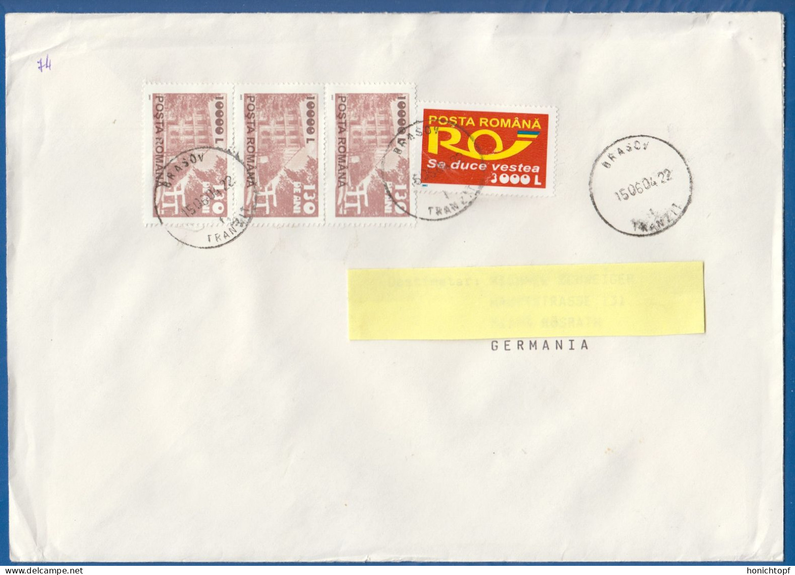 Rumänien; Brief Infla 2004; Brasov; Romania - Cartas & Documentos