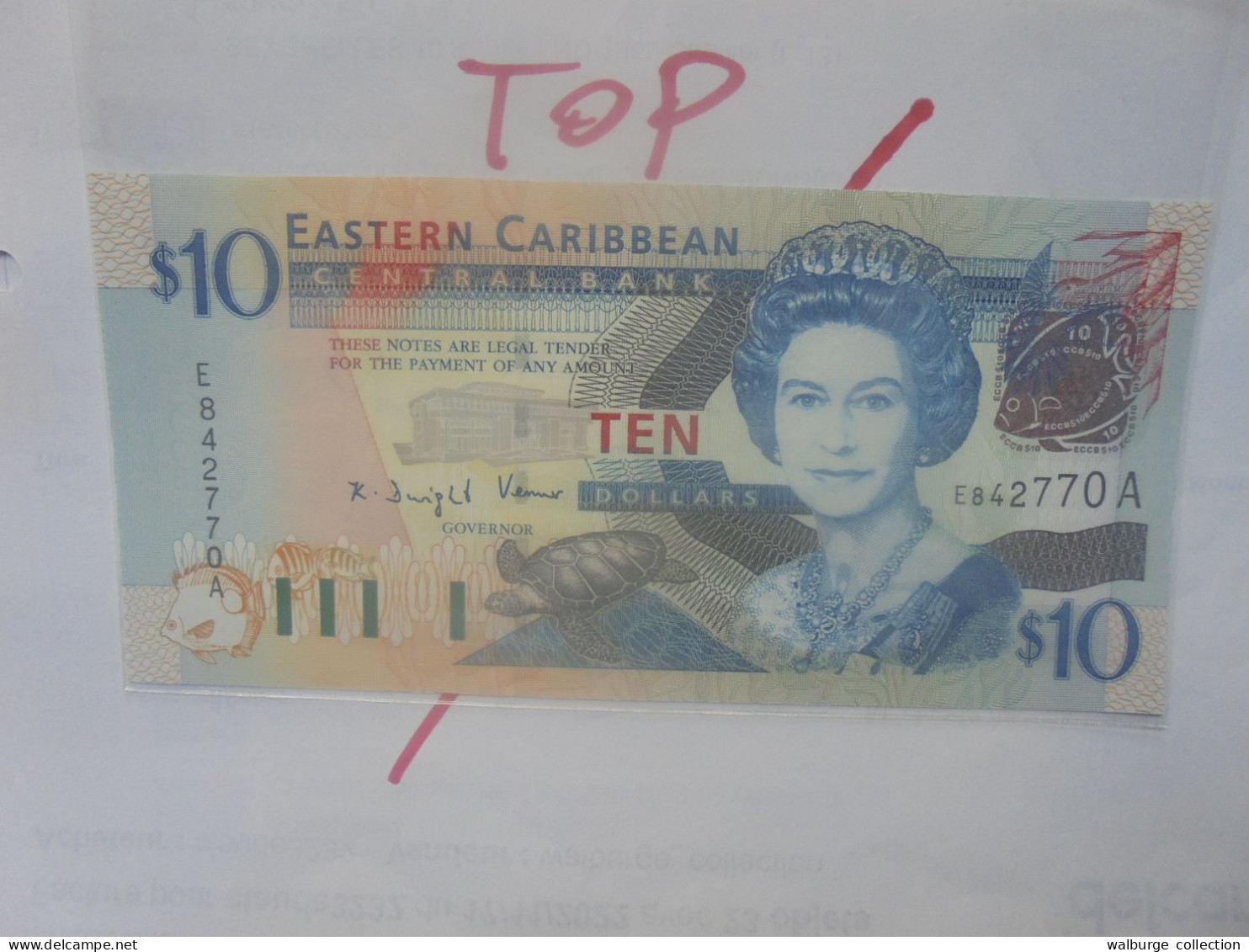 EAST-CARAIBES 10$ ND (1993)(Antigua) Neuf/UNC (B.29) - East Carribeans