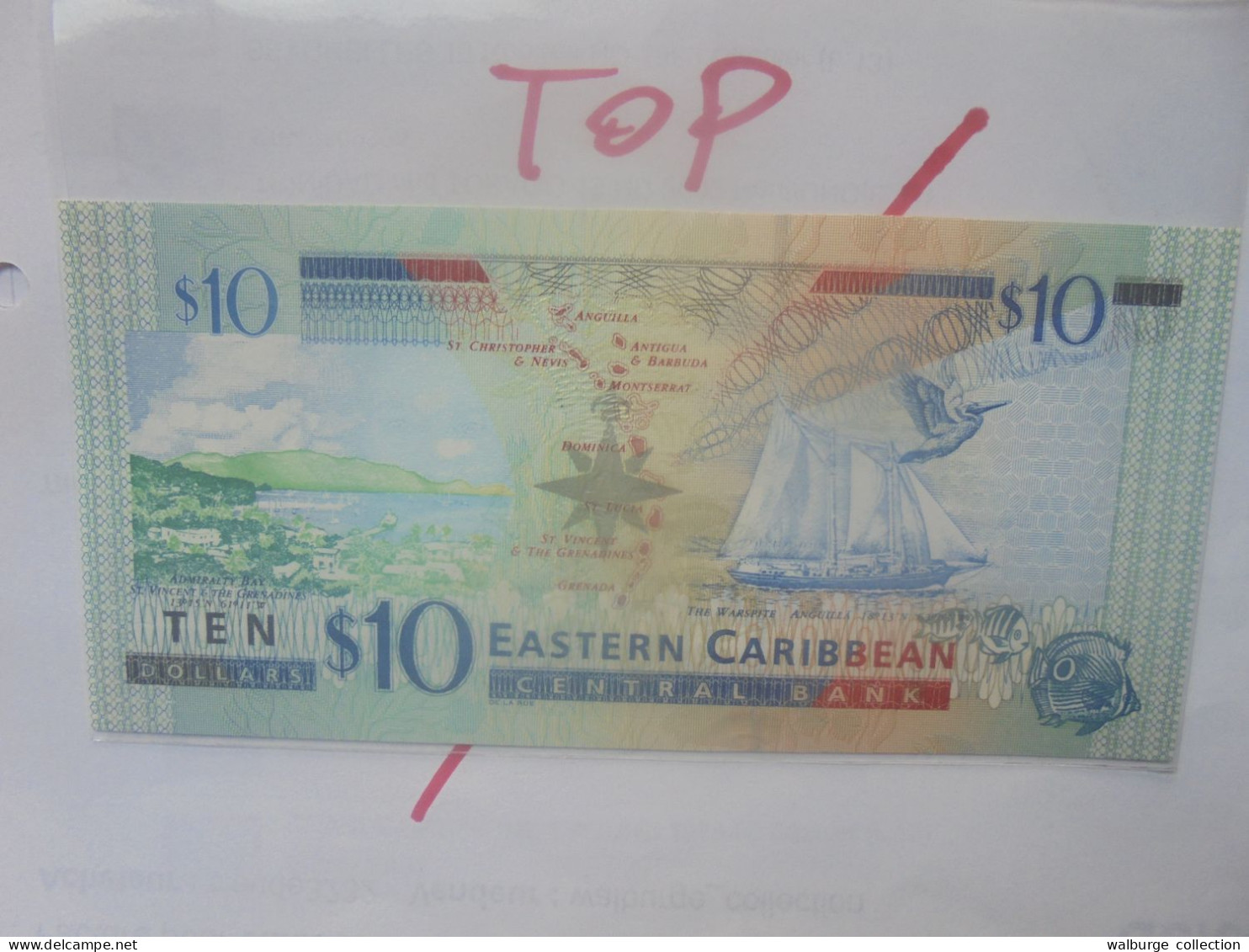 EAST-CARAIBES 10$ ND (1993)(Antigua) Neuf/UNC (B.29) - East Carribeans