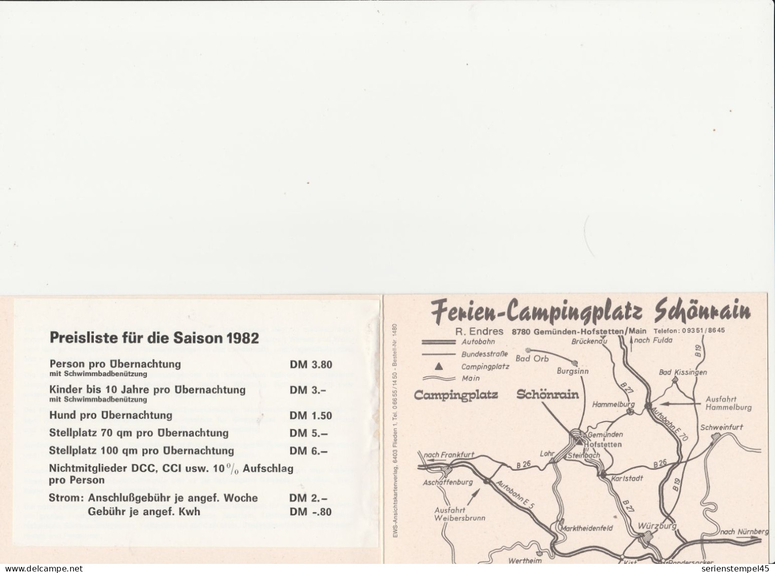 Ak Doppelkarte Hofstetten Am Main Campingplatz Schönrain Gemünden Am Main Landkreis Main-Spessart - Gemünden