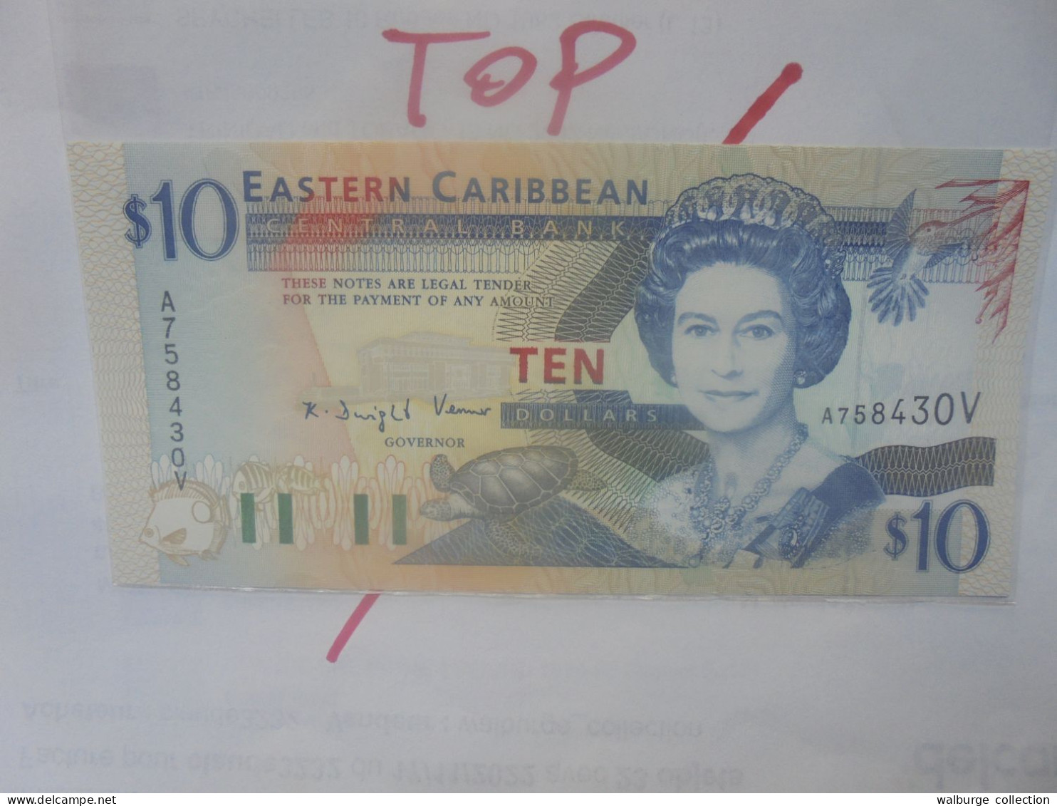 EAST-CARAIBES 10$ ND (1993)(Saint-Vincent) Neuf/UNC (B.29) - East Carribeans