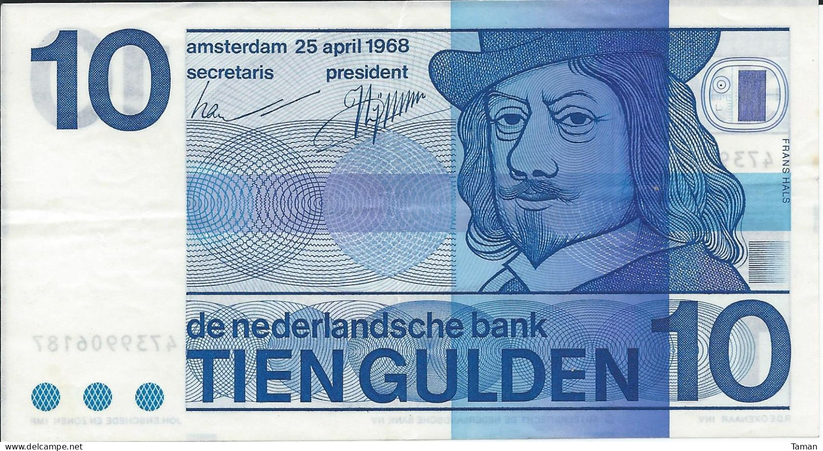 PAYS BAS  -  10 Gulden  1968   -- SUP --   Nederland - 10 Gulden