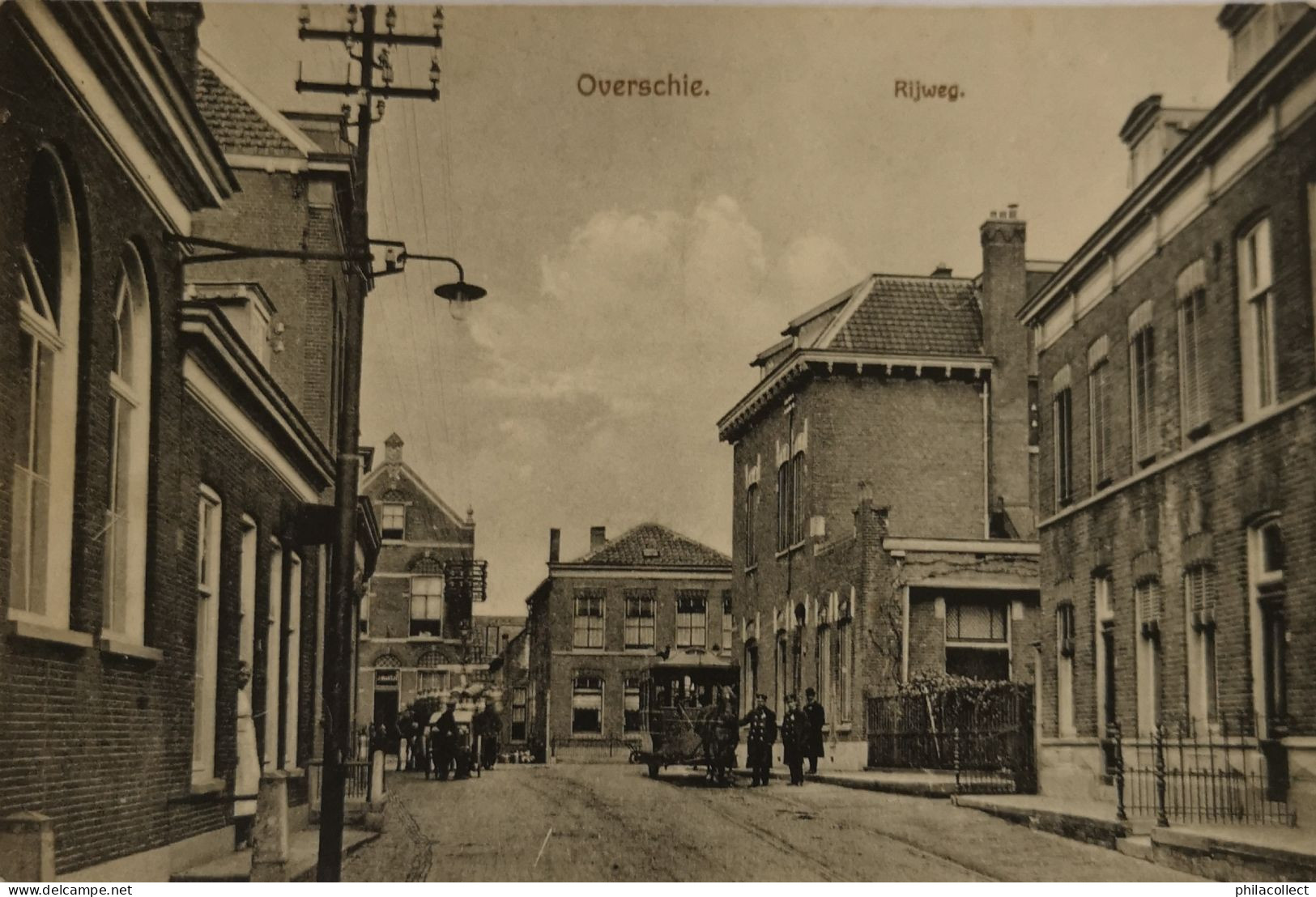 Overschie (Rotterdam) Rijweg (Paardentram) 1915 - Rotterdam