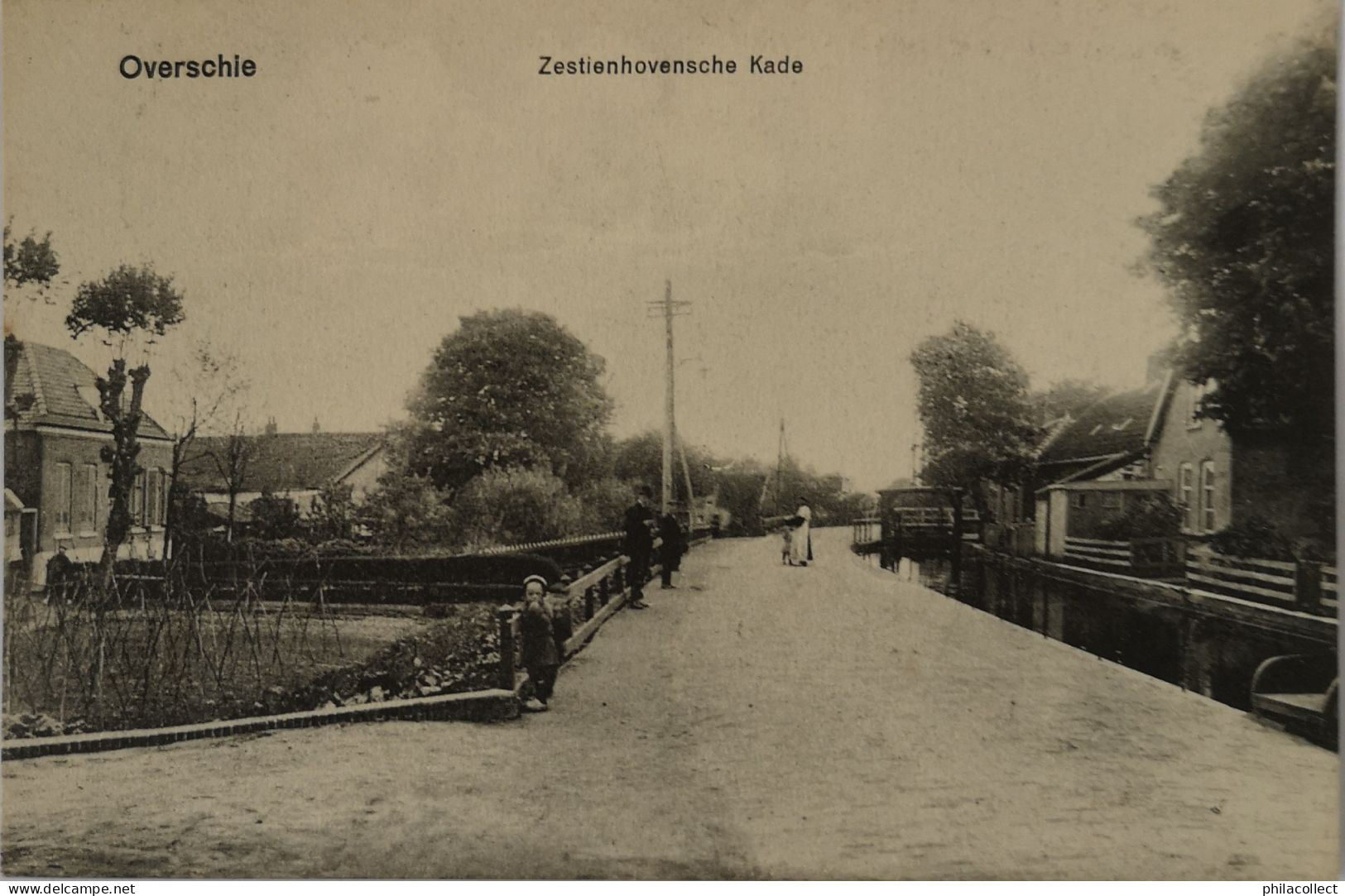 Overschie (Rotterdam) Zestienhovensche Kade  1917 - Rotterdam