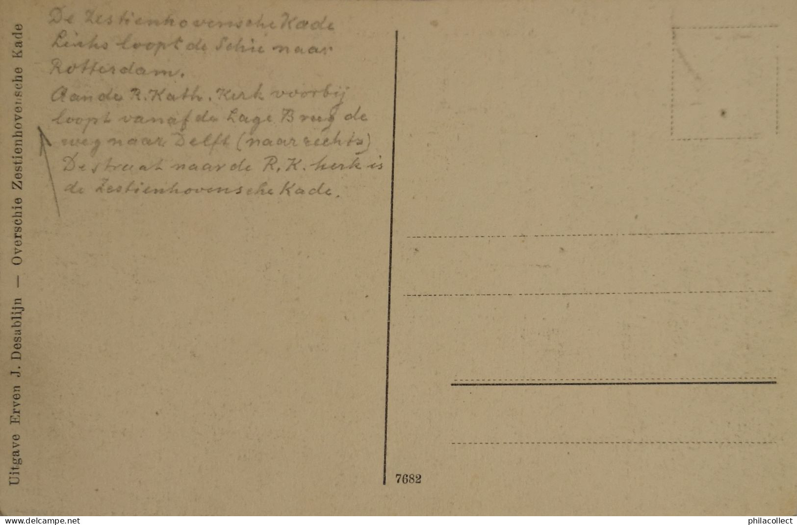 Overschie (Rotterdam) Gezicht Op De Schie (Veel Volk) 19?? - Rotterdam