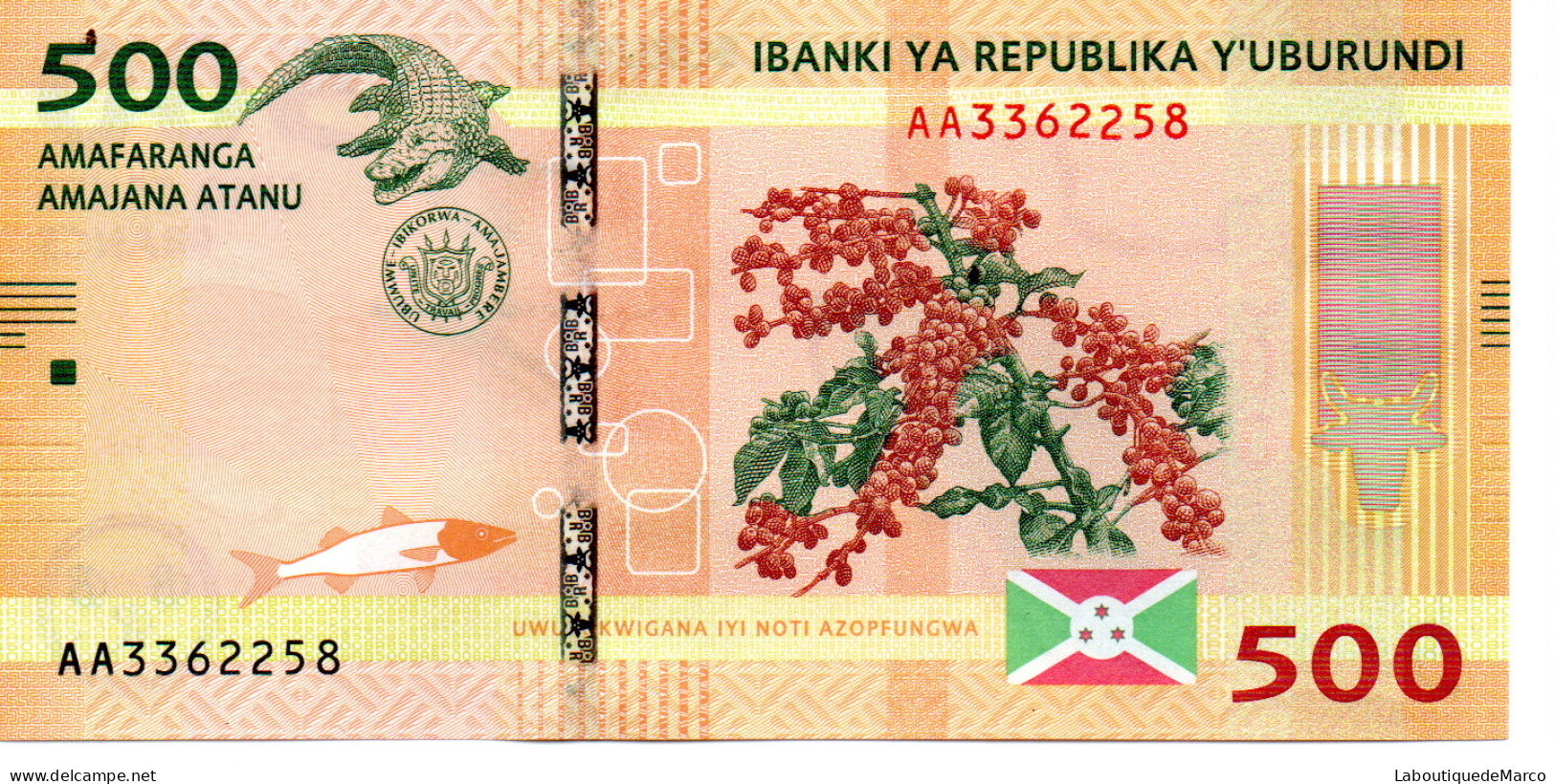 Burundi - Pk N° 50 - 500 Francs - Burundi