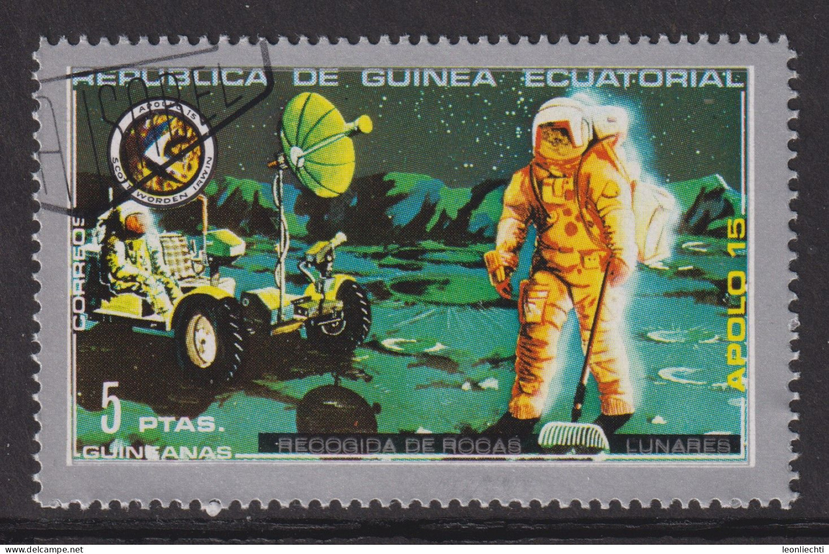 1972 Äquatorial-Guinea,  Raumfahrt  Mi:GQ 20, Yt:GQ 15C, Apollo 15, Lunar Rover - Guinée Equatoriale