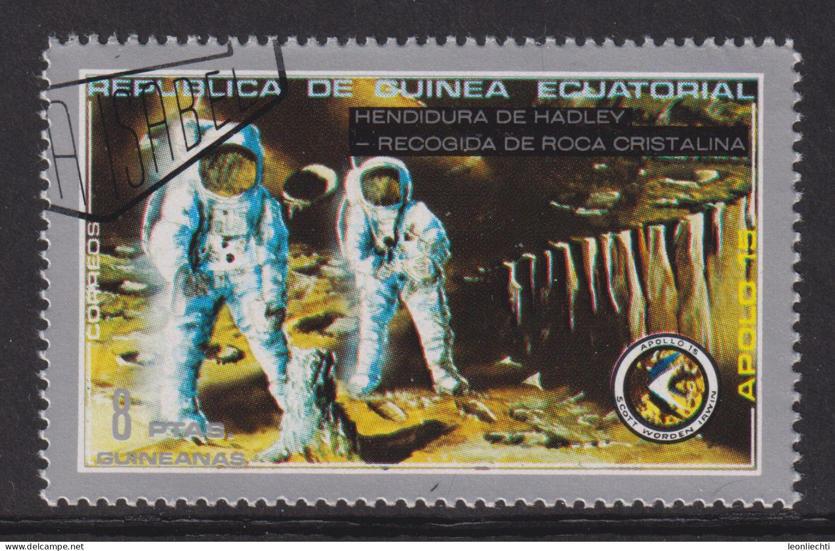 1972 Äquatorial-Guinea,  Raumfahrt  Mi:GQ 21, Yt:GQ 15D, Apollo 15,  Astronauts / Astronauten - Guinée Equatoriale