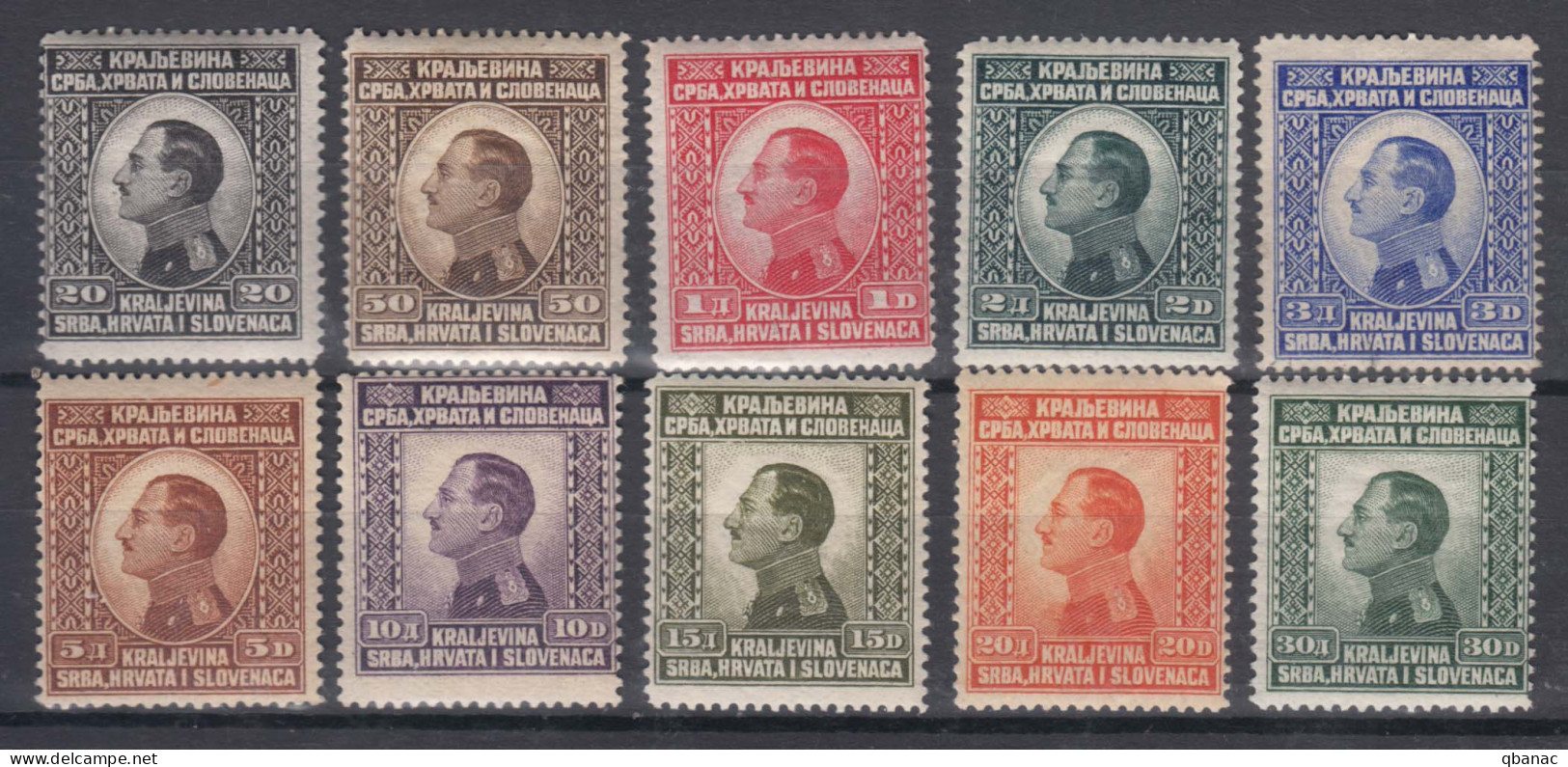 Yugoslavia Kingdom 1924 Mi#176-185 Mint Hinged - Unused Stamps