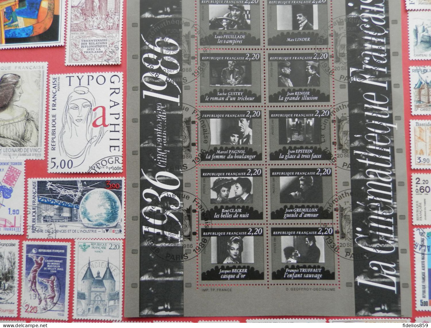 FRANCE OBLITERES LUXE : ANNEE COMPLETE 1986 SOIT 49 TIMBRES POSTE DIFFERENTS + BF 9+ PA 59 - 1980-1989