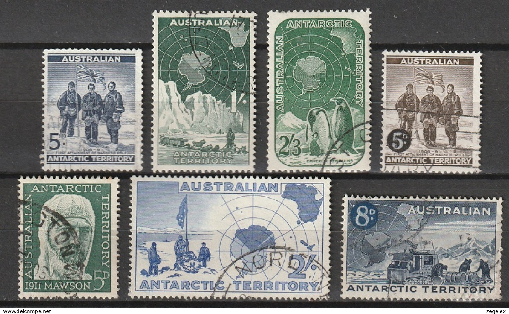 Australian Antarctic Territory (AAT) 1957-1961 Mi. 1-7 Used - Gebraucht