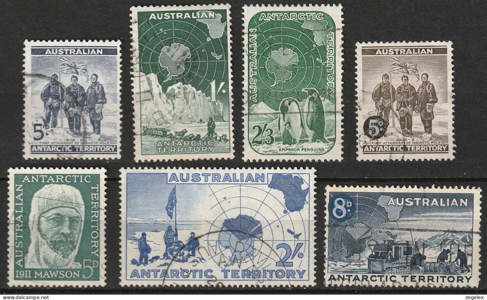 Australian Antarctic Territory (AAT) 1957-1961 Mi. 1-7 Used - Oblitérés