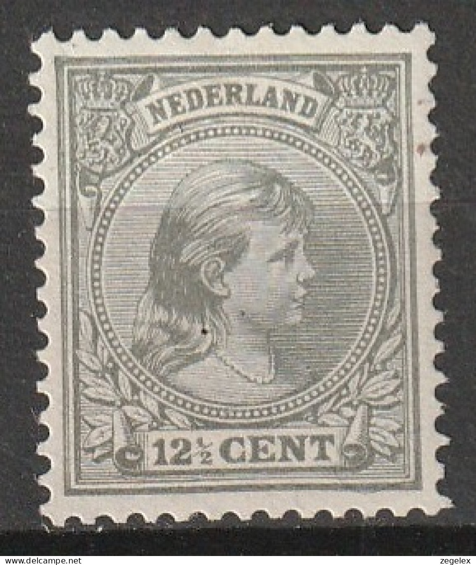 1891-1894 Wilhelmina 12,5 Ct NVPH 39 MH* Unused Hinged - Neufs