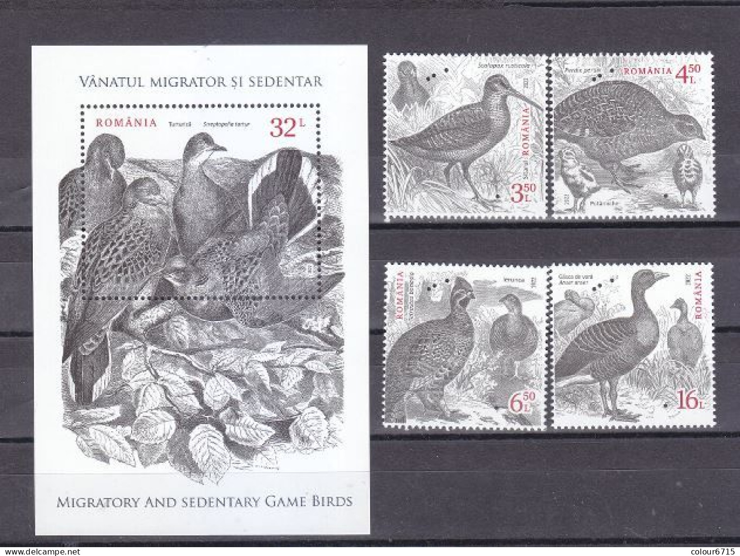 Romania 2022 Migratory And Sedentary Game Birds (stamps 4v+SS/Block) MNH - Ongebruikt