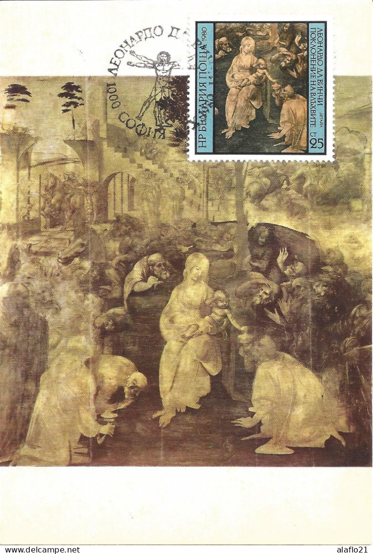 BULGARIE - CARTE MAXIMUM - Yvert N° 2584 - L'ANNONCIATION - OEUVRE De LEONARD De VINCI - Storia Postale