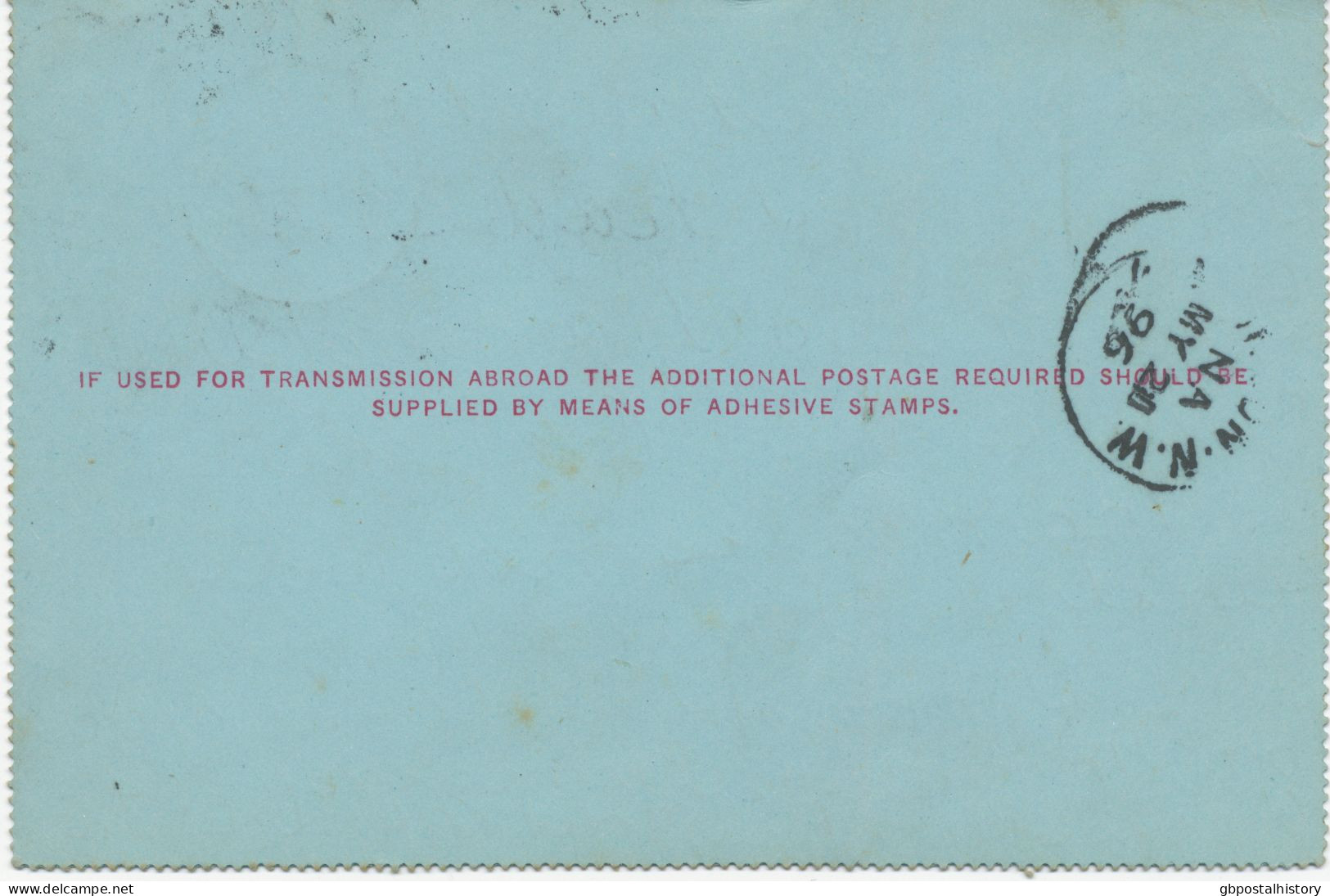 GB 1896 QV 1d Very Fine Used Letter Card With Barred Duplex-cancel "POPLAR-E / 11 B / 2" NEW EARLIEST USE - Briefe U. Dokumente
