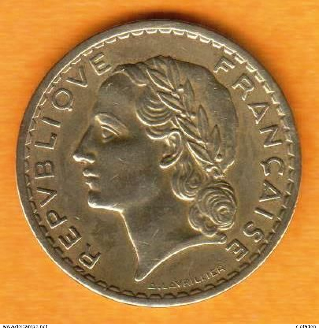 France - 5 Francs Laviller 1945C - Bronze - 5 Francs