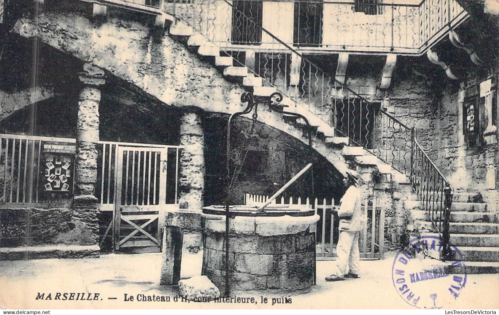 FRANCE - 13 - MARSEILLE - Le Chateau D'If - Cour Intérieure - Le Puits - Carte Postale Ancienne - Castello Di If, Isole ...