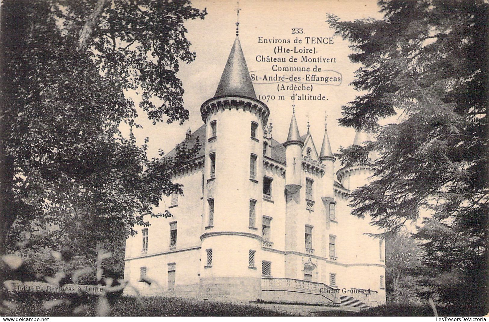 FRANCE - 07 - St André Des Effangeas - Château De Montivert - Carte Postale Ancienne - Autres & Non Classés