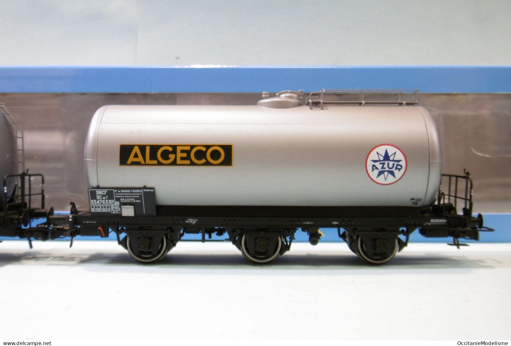 Jouef - 2 WAGONS CITERNE à 3 ESSIEUX Algeco Azur ép. III Réf. HJ6221 Neuf NBO HO 1/87 - Wagons Marchandises