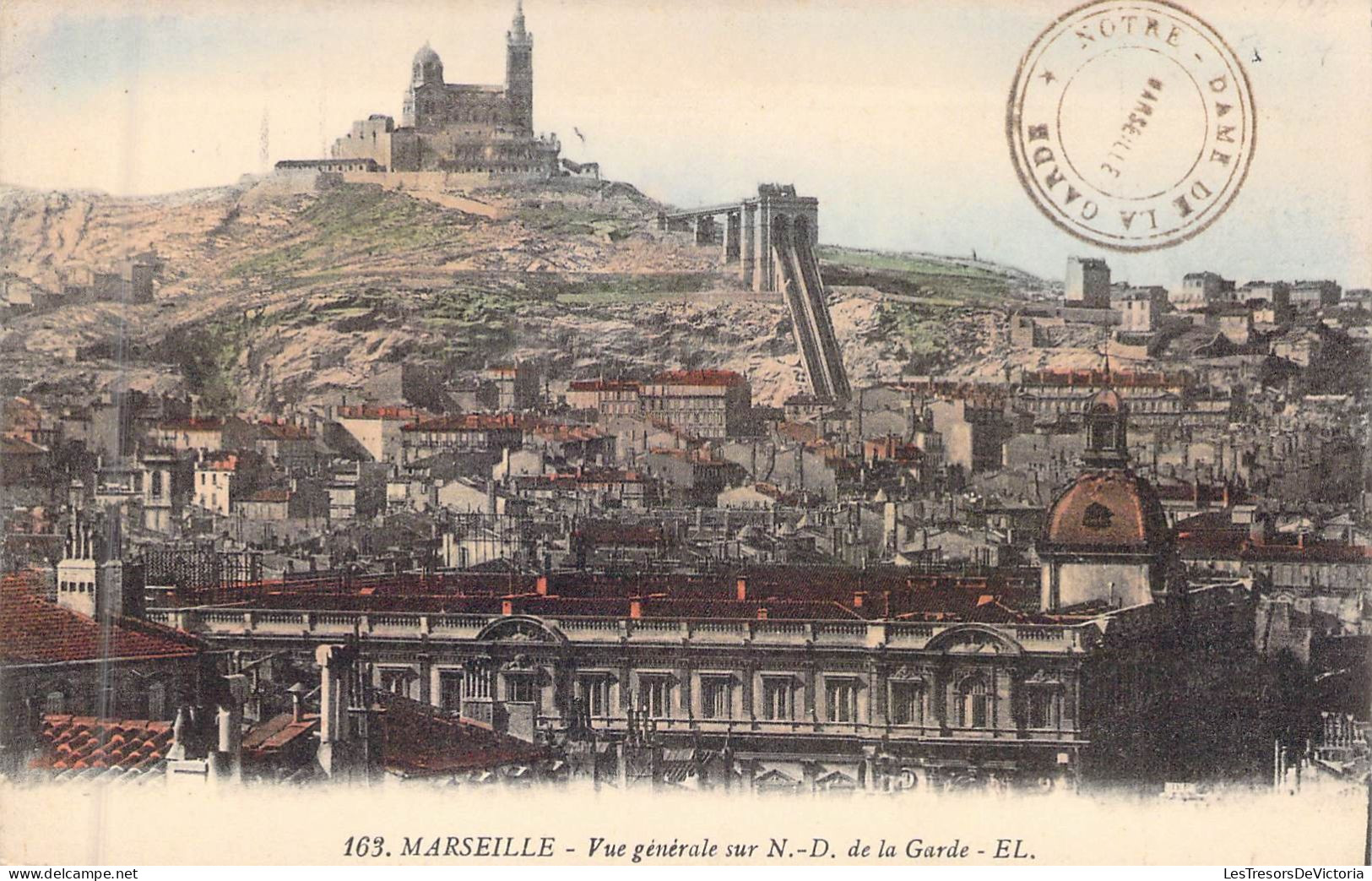 FRANCE - 13 - MARSEILLE - Vue Générale Sur Notre Dame De La Garde - EL  - Carte Postale Ancienne - Ohne Zuordnung