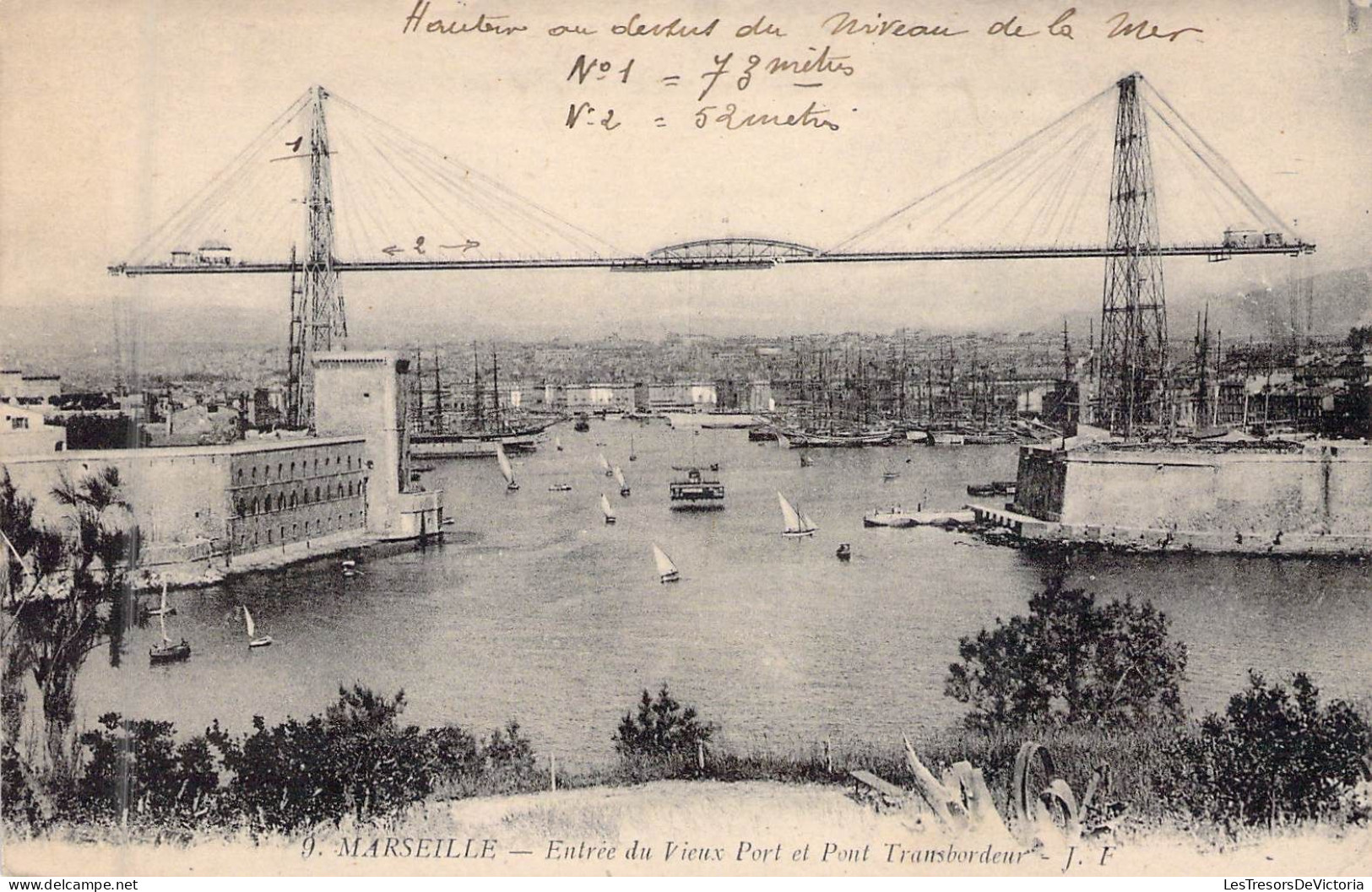 FRANCE - 13 - MARSEILLE - Entrée Du Vieux Port Et Pont Transbordeur - JF - Carte Postale Ancienne - Ohne Zuordnung