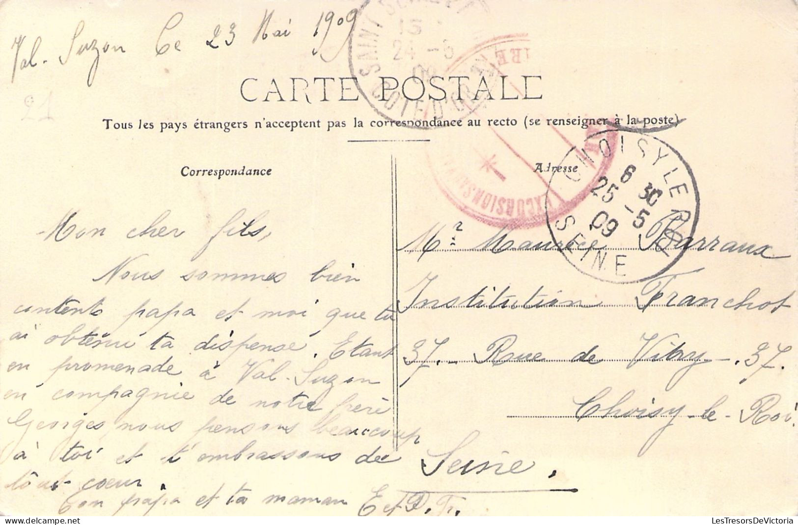FRANCE - 21 - VAL SUZON - Le Sortie Du Village - Carte Postale Ancienne - Other & Unclassified