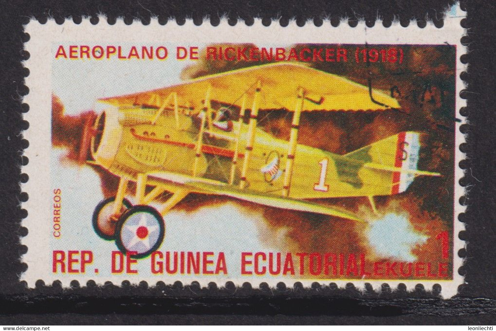 1979 Äquatorial-Guinea, Flugzeuge Mi:GQ J1600°,  Aeroplano De Rickenbacker - Guinée Equatoriale