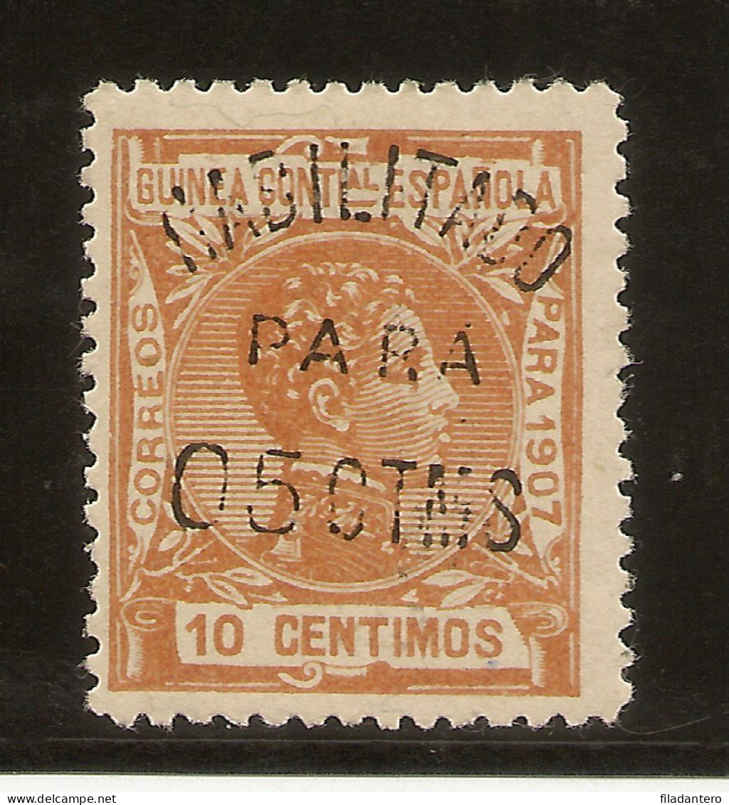 COLONIAS GUINEA  Edifil Espacializado 58X * Mh   1908/1909  NL506 - Guinea Española