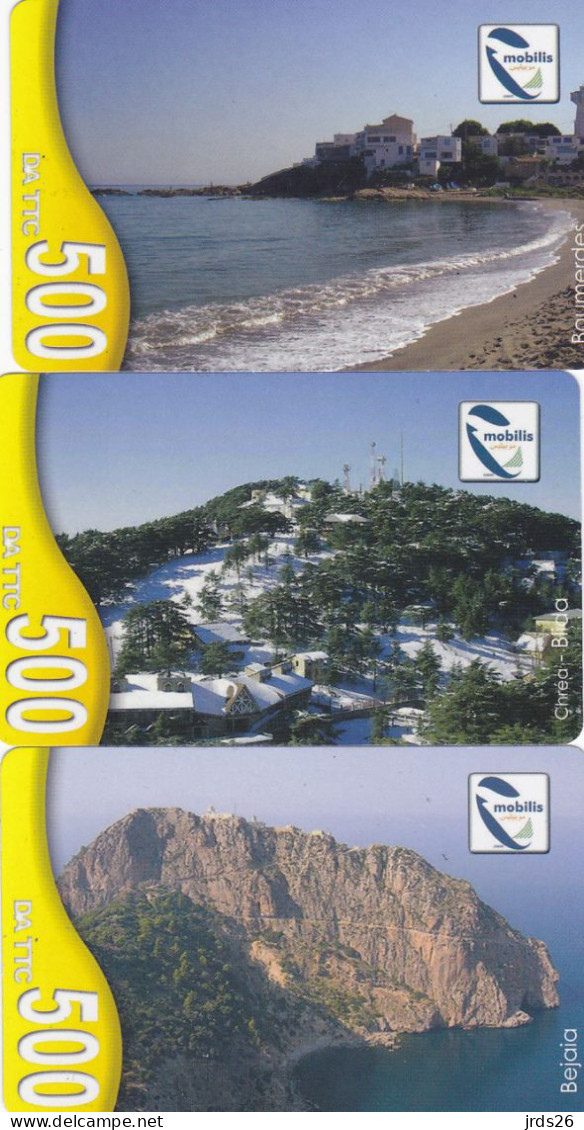 Algeria 3 Phonecards Mobilis - - - Landscapes - Algerien