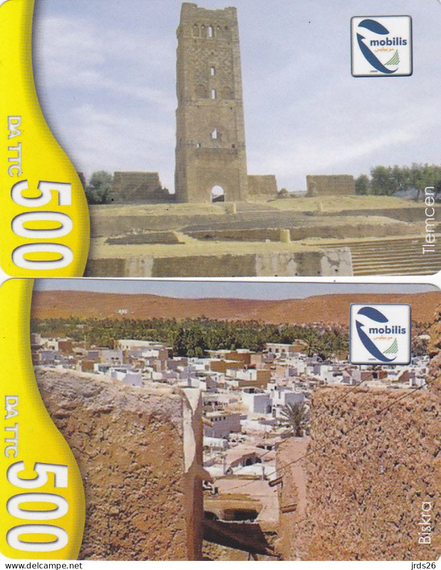 Algeria 2 Phonecards Mobilis - - - Cities - Algerije