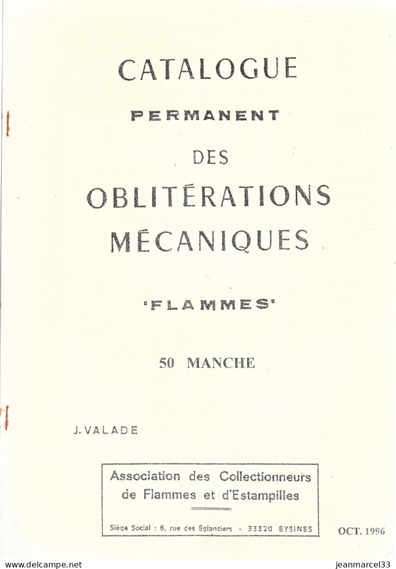 Catalogue Permanent Des Oblitérations Mécaniques Flammes Du Département 50 - Frankrijk
