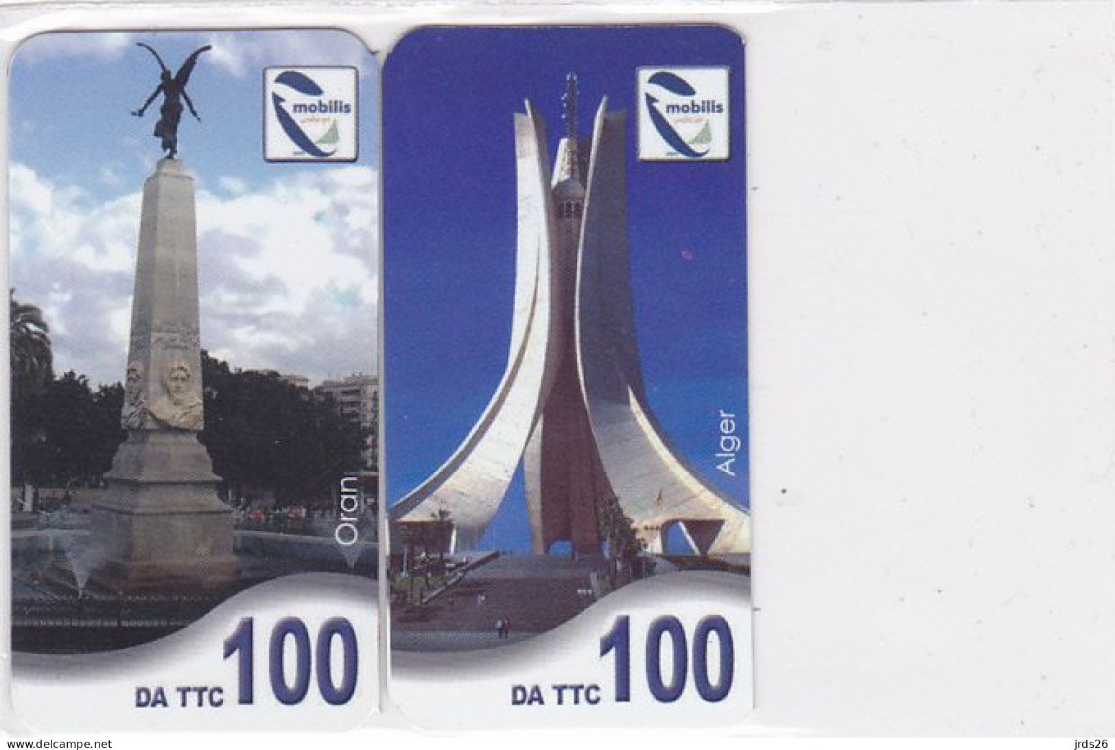 Algeria 2 Mini Phonecards Mobilis - - - Monuments - Argelia