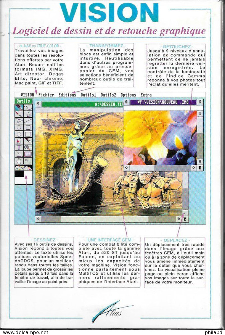 Atari ST/STE & Falcon Utilitaire Dessin Vision - Alias - 1994 - Atari 2600