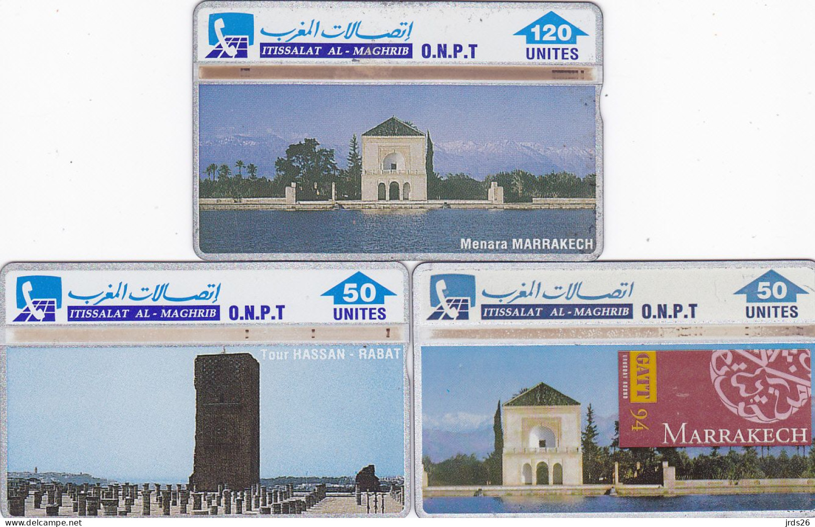 Maroc 3 Phonecards L&G - - - Buildings - Kongo