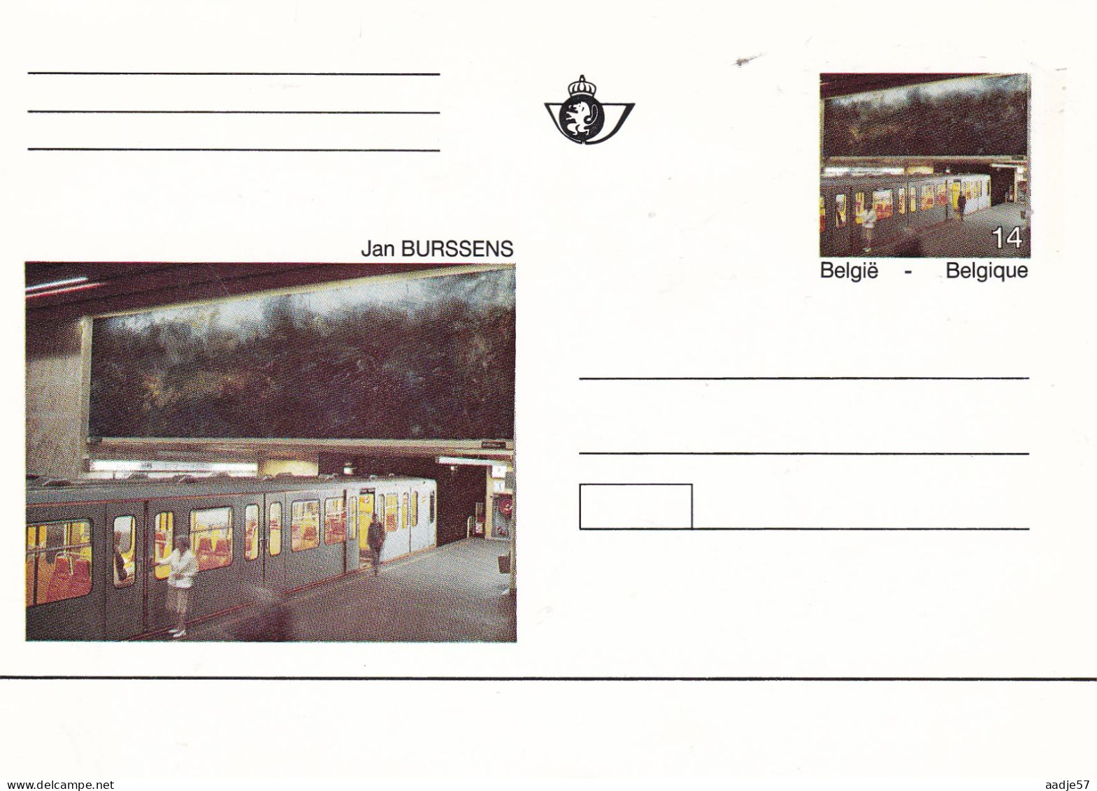 Belgie Belgique Belgium COB BK 39 - Jan Burssens - Station De Zwarte Vijvers - Voyagé - Trenes