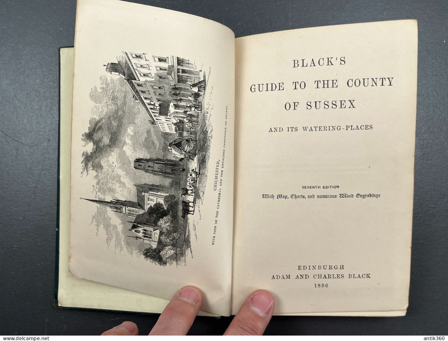 Ancien Guide BLACK'S GUIDE TO SUSSEX 1886 United Kingdom UK England Angleterre