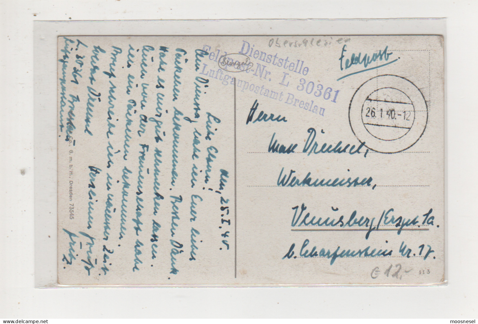 Antike Postkarte   OPPELN O./S. - RING VON 1940 - Schlesien