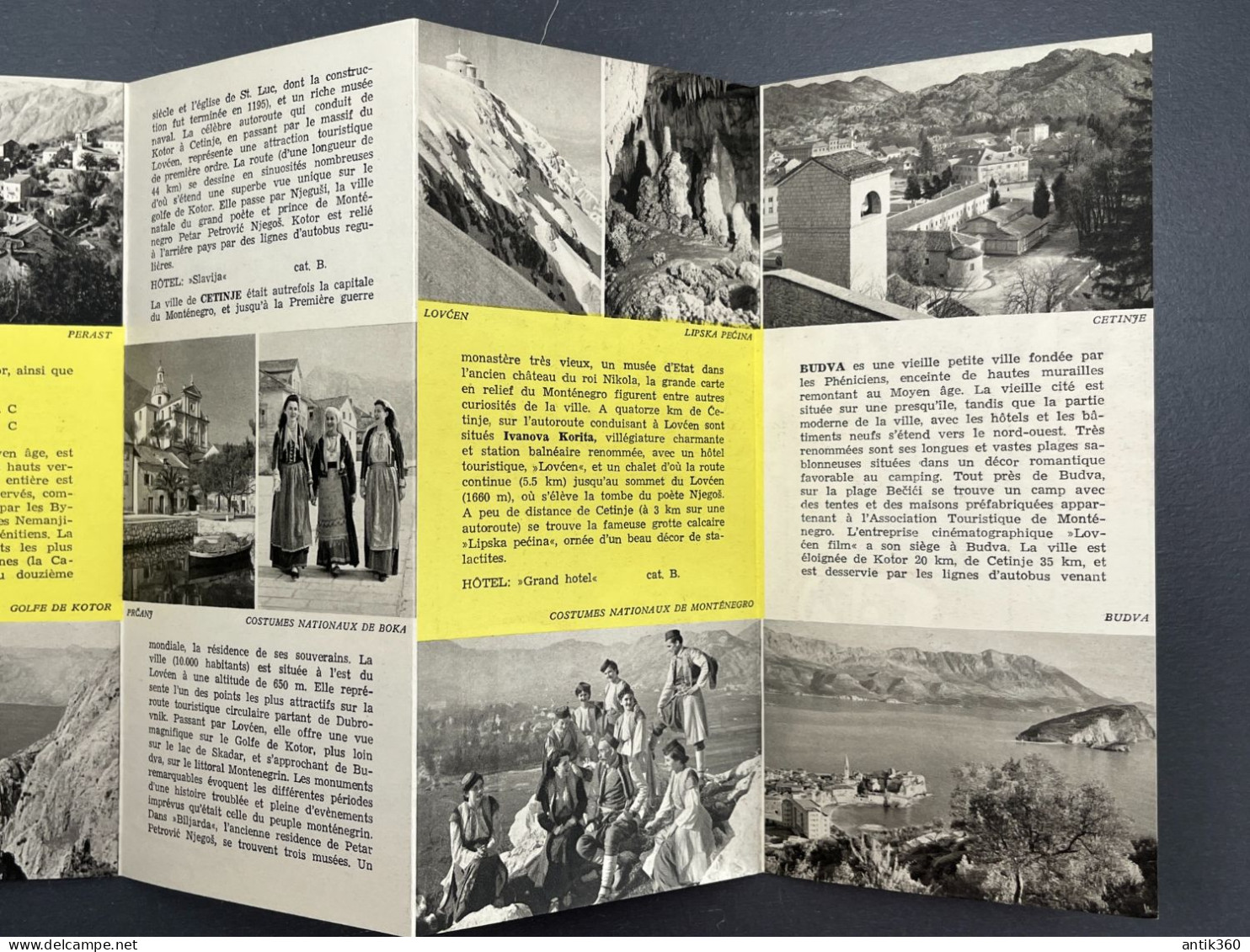 Ancien Dépliant Ou Brochure Touristique CRNOGORSKO PRIMORJE Le Littoral Monténégrin Montenegro Yougoslavie - Dépliants Touristiques