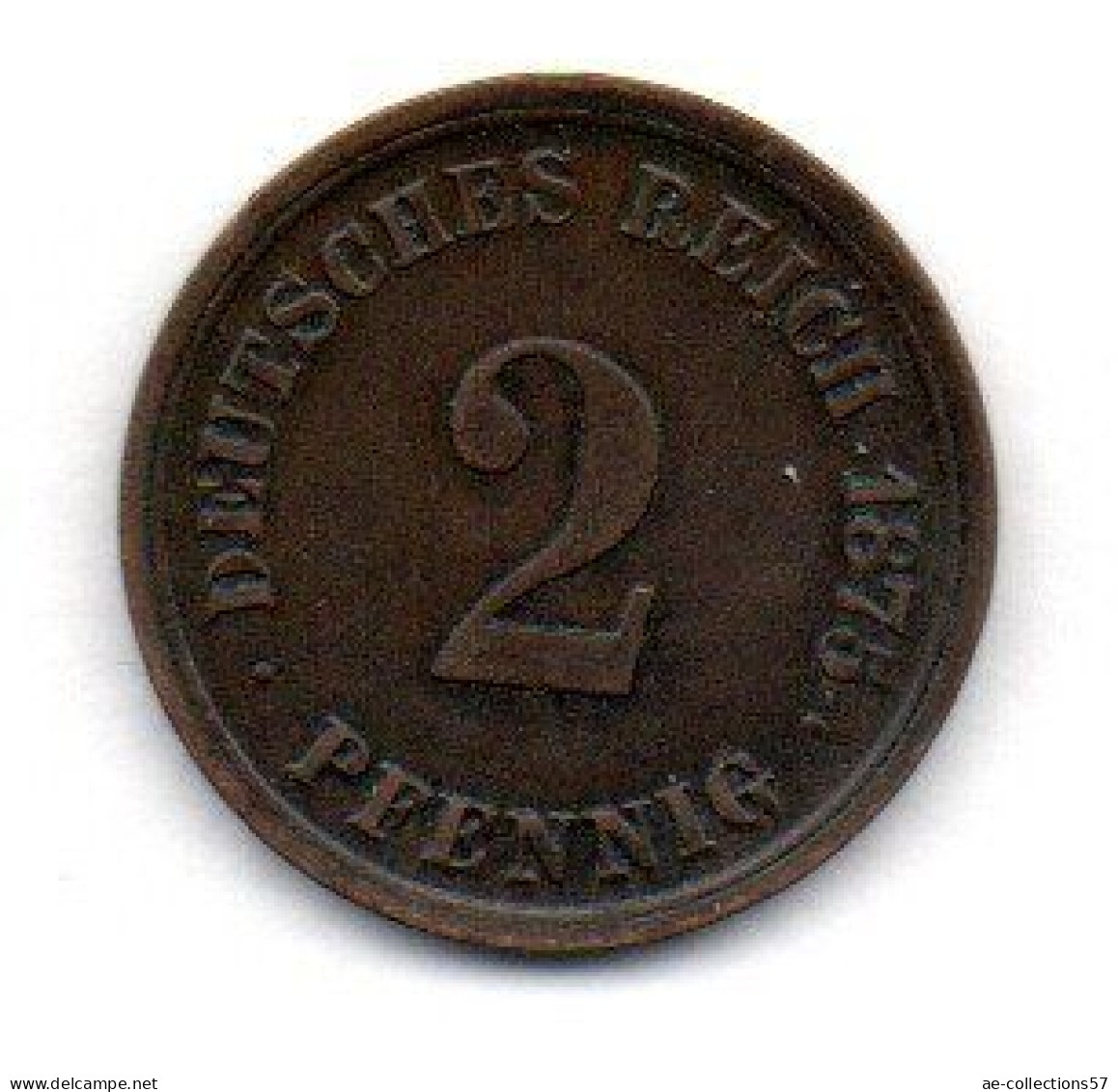 MA22849 --   Allemagne - Deutschland - Germany  -- 2 Pfennig 1875 D --   TTB - 1 Mark