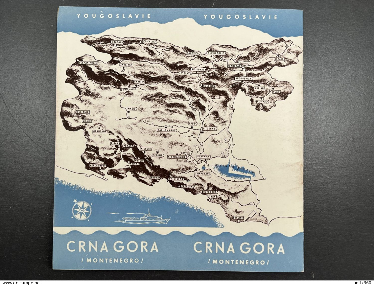 Ancienne Brochure Touristique CRNA GORA CRNAGORA Montenegro Yougoslavie - Tourism Brochures