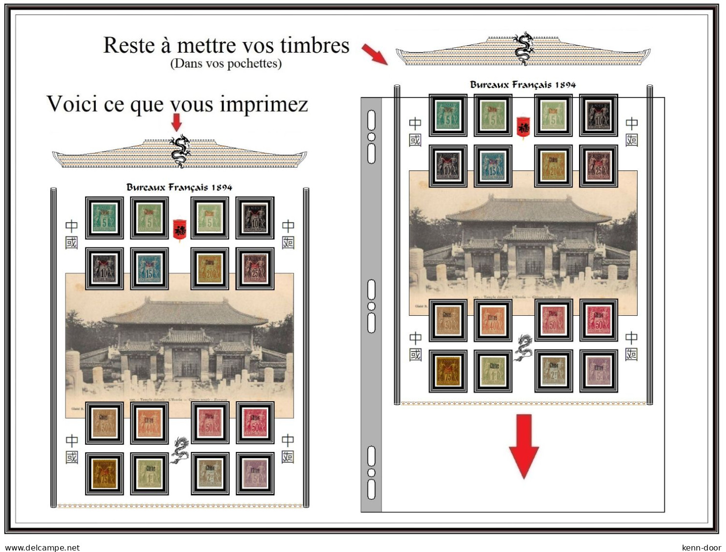 Albums De Timbres à Imprimer CHINE - Autres & Non Classés