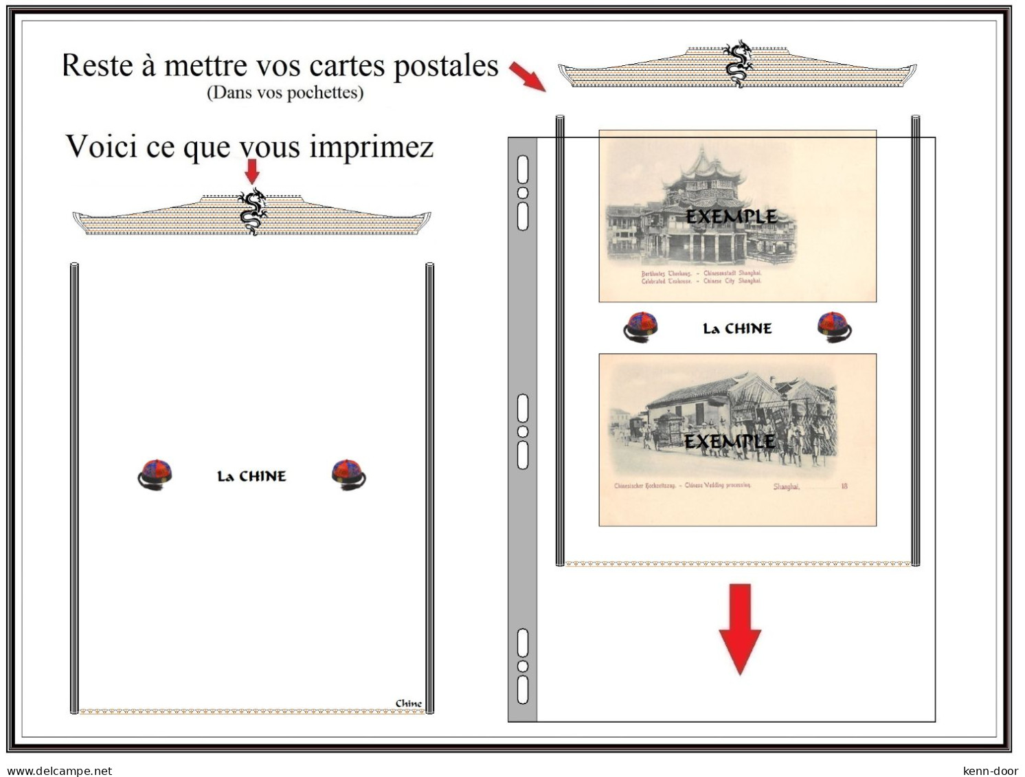 Albums de timbres à imprimer CHINE