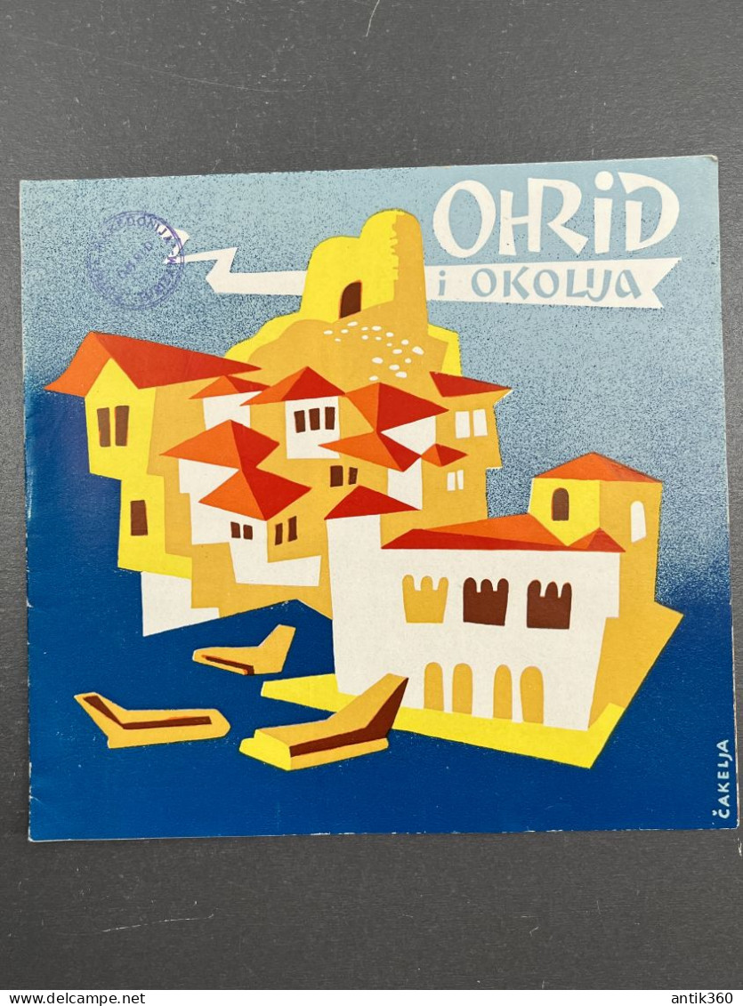 Ancienne Dépliant / Brochure Touristique OHRID I OKOLIJA JUGOSLAVIJA MAKEDONIJA Macédoine Yougoslavie - Tourism Brochures